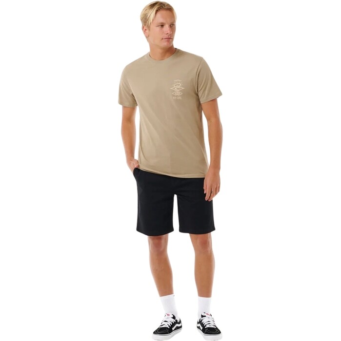 2024 Rip Curl Mnner Search Icon Tee 0CBMTE - Sand Dune